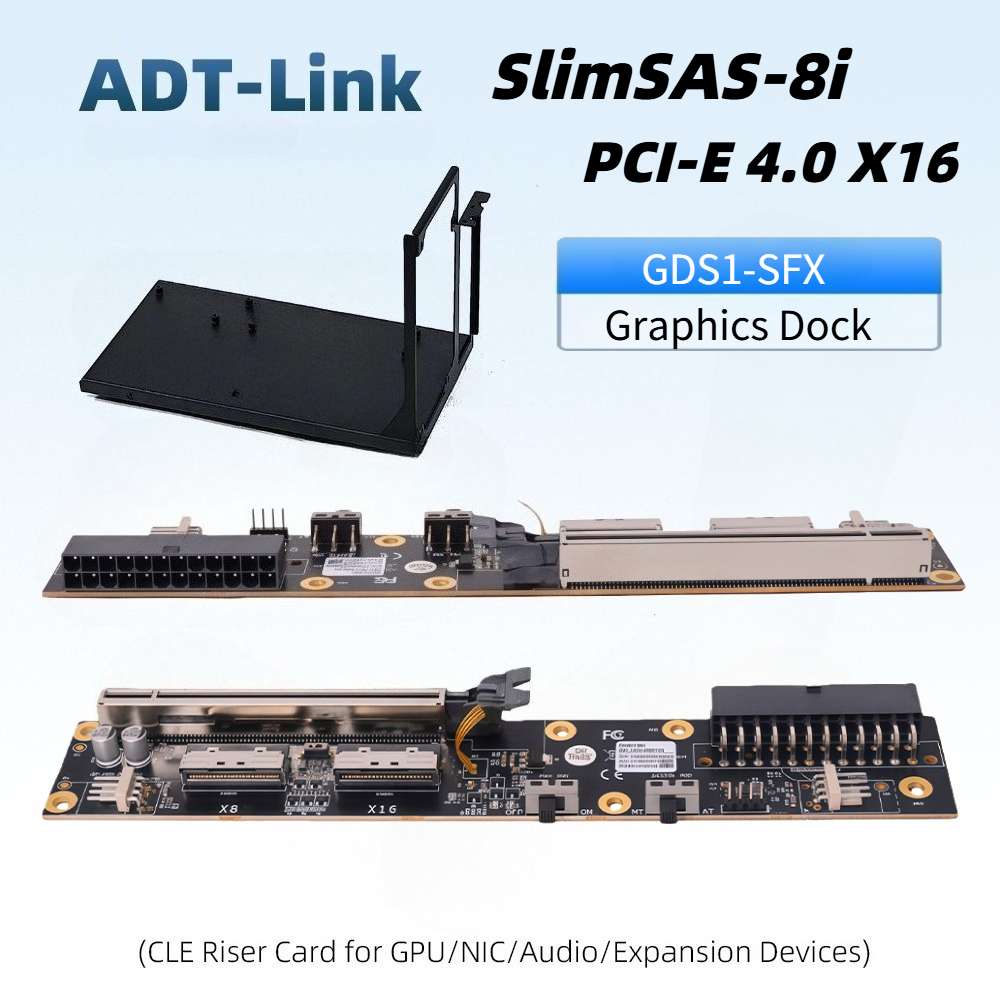 Oculink Egpu Dock Graphics Card - Base de Conexión Dual SlimSAS 8i