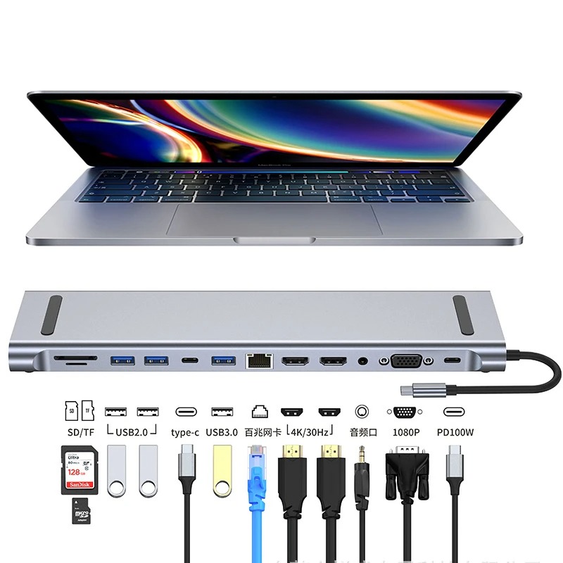 USB C 3,0 HUB tipo C a Multi 4 - 4 Hdmi Multi Monitor Video Card 4K reseña y precio